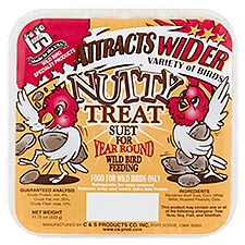C&S Nutty Treat Suet, Bird Food, 11.75 Ounce