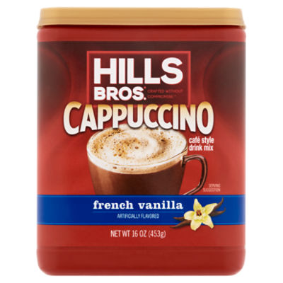 Hills Bros. Cappuccino French Vanilla Café Style Drink Mix, 16 oz