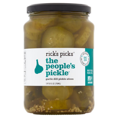 rick's picks Garlic Dill Pickle Slices, 8 fl oz
