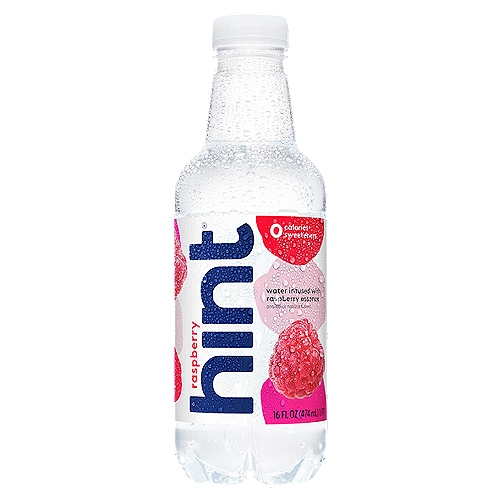 Hint Water Infused with Raspberry Essence, 16 fl oz
Water Infused with Raspberry Essence and Other Natural Flavors