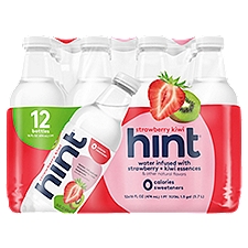 Hint Infused with Strawberry + Kiwi Essences, Water, 12 Each