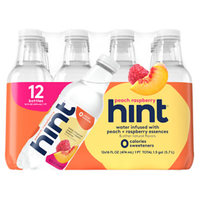 Hint Peach Raspberry Water, 16 fl oz