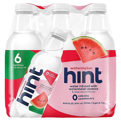 Hint Water Infused with Watermelon Essence, 16 fl oz, 6 count