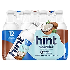 Hint Water Infused with Coconut Essence, 16 fl oz, 12 count