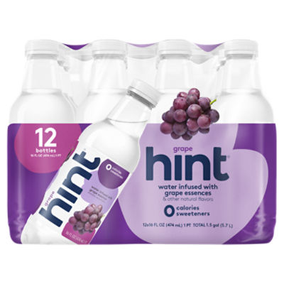 Hint Water Infused with Grape Essences, 16 fl oz, 12 count