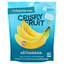 Crispy Green Crispy Fruit 100% Freeze-Dried Banana, 0.85 oz, 4 count