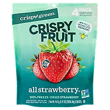 Crispy Green Crispy Fruit 100% Freeze-Dried Strawberry, 0.42 oz, 4 count