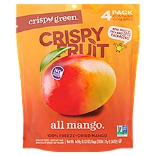 Crispy Green Crispy Fruit 100% Freeze-Dried Mango, 0.63 oz, 4 count