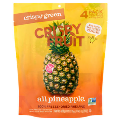 Crispy Green Crispy Fruit 100% Freeze-Dried Pineapple, 0.63 oz, 4 count