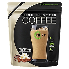 CHIKE High Protein Vanilla Iced Coffee, 14.6 oz