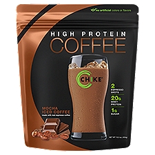 CHIKE High Protein Mocha, Iced Coffee, 15.3 Ounce