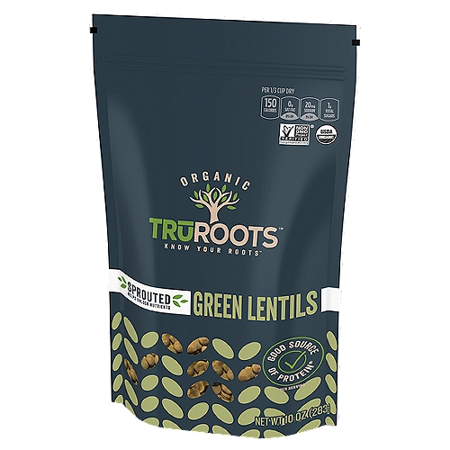 TrūRoots Organic Green Lentils, 10 oz