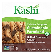 Kashi Salted Chocolate Chunk Chewy Almond Butter Granola Bars, 6.15 oz, 5 Count, 6.15 Ounce