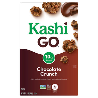 Kashi GO Breakfast Cereal, Vegan Protein, Chocolate Crunch, 12.2oz, 1 Box