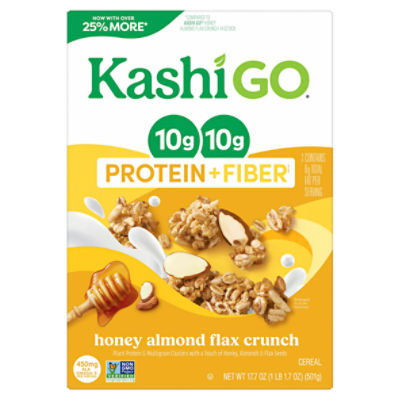 Kashi Go Honey Almond Flax Crunch Cereal, 17.7 oz