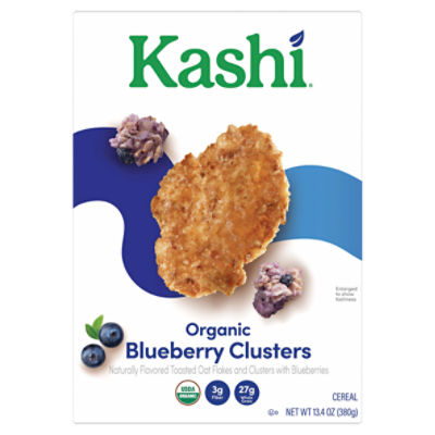 Kashi Blueberry Clusters Breakfast Cereal, Fiber Cereal, 13.4 oz Box