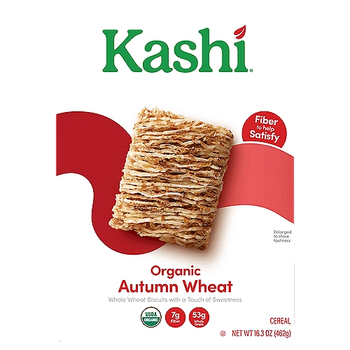 Kashi Organic Autumn Wheat Cereal, 16.3 oz
Wake up and enjoy the tempting flavor of lightly toasted whole grain biscuits sweetened with organic cane sugar in each bite of Kashi Autumn Wheat breakfast cereal. Includes 1, 16.3-ounce box of breakfast cereal with 7g of protein and 7g of fiber per serving. Organic, vegan, and Non-GMO Project Verified, Kashi Autumn Wheat cereal combines delicious flavors with key nutrients making it a quick and easy way to make every morning a little brighter; Kashi Autumn Wheat cereal is also a healthy choice for a snack anytime at home or on the go. Pack reusable baggies of cereal in your backpack, your car, or your desk at work for a tasty treat between meals. Whether you're starting or ending your day, Kashi Autumn Wheat breakfast cereal is a wholesome choice for satisfying your hunger.