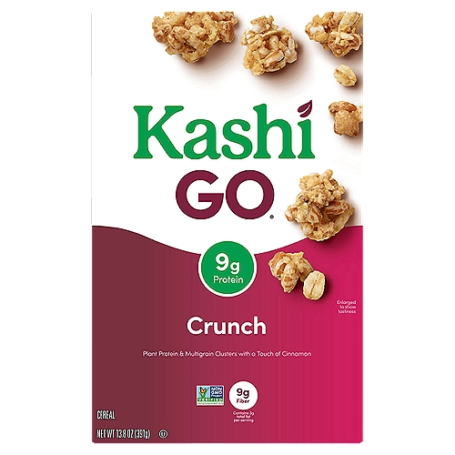 Kashi GO Breakfast Cereal, Vegetarian Protein, Crunch, 13.8oz, 1 Box
Treat yourself to the delicious taste of whole grains, honey, and a dash of cinnamon in every bite of Kashi GO Crunch breakfast cereal. Includes 1, 13.8-ounce box of breakfast cereal. Whether it's starting the morning with a bowlful or enjoying as a midday snack, Kashi GO breakfast cereal delivers the sweet taste of honey and cinnamon packed into a crunchy classic that's sure to please. Non-GMO Project Verified, each wholesome serving provides 9g of protein and 9g of fiber; Kashi GO Crunch breakfast cereal is the perfect way to power your day. Enjoy with your favorite milk or pair with fruit or yogurt for a delicious breakfast. For a portable snack, pack reusable baggies into your purse, lunch box or gym bag. Kashi GO Crunch cereal also makes a great after dinner treat by the handful or as a topping on your favorite ice cream. Anytime is the right time for Kashi GO Crunch breakfast cereal. Anytime is the right time for Kashi GO Peanut Butter Crunch cereal. Kashi is making planet-positive choices to lower our company's impact on climate change. We measure the amount of emissions from the manufacturing plants that create our foods and invest in renewable energy projects and programs in the US that remove the same amount of emissions from the air.
