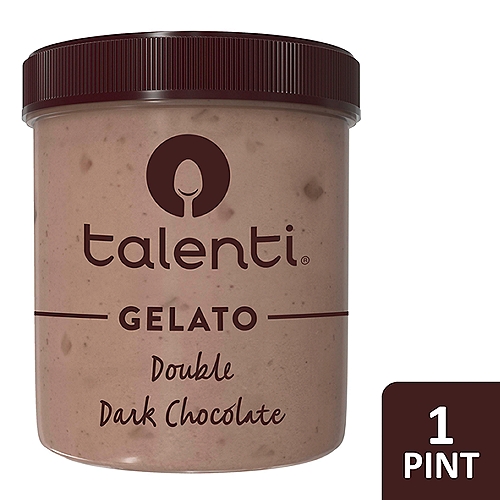 Talenti Gelato Double Dark Chocolate 1 pint
If you're looking for indulgent, you've found the perfect frozen dessert. Talenti Double Dark Chocolate Gelato is our unique take on the classic chocolate ice cream flavor. Our Double Dark Chocolate gelato will satisfy even the most avid chocolate connoisseur because we let the simplicity of the best ingredients shine through! At Talenti, we believe the best process and ingredients result in delicious gelato and sorbetto. That's why we source the highest-quality ingredients from all around the world, including cocoa powder from 100% West African cocoa beans. And because we don't add extra air into the product, you'll enjoy a richer flavor with a denser consistency. We package our products in clear, BPA-free jars that can be recycled and reused any way you like. Please note that Talenti jars are not microwave or dishwasher safe. (For clever reuse ideas, check out #Pintcycling on Instagram). In addition to Talenti Gelato, Talenti has Dairy-Free Sorbettos, Organic Gelato and Gelato Layers -- 5 layers of the ultimate indulgence. All our products are made with non-GMO sourced ingredients which have been evaluated by Where Food Comes From, Inc., and adhere to our Non-GMO Sourced Standards. Try all our flavors and discover what makes Talenti so special.