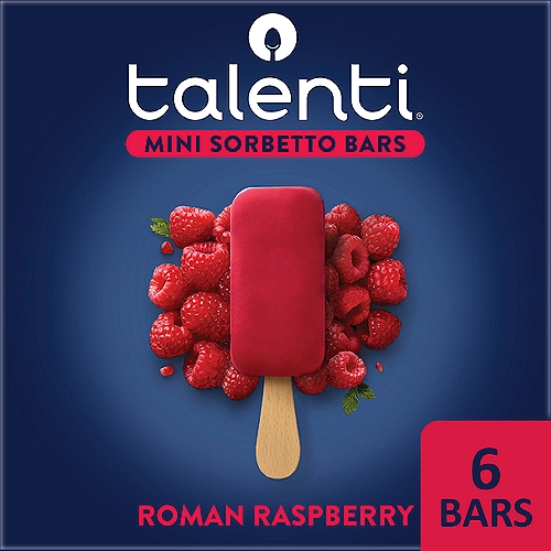 Talenti Roman Raspberry Mini Sorbetto Bars, 6 count, 11.1 fl oz