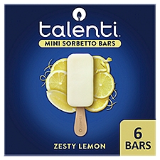 Talenti Zesty Lemon Mini Sorbetto Bars, 6 count, 11.1 fl oz, 11.1 Fluid ounce