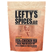 Lefty's Spices, LLC Spicy Fish n' Chicken Mix, 16 oz, 16 Ounce