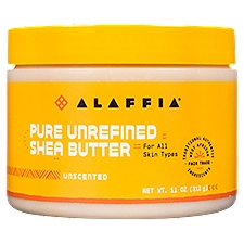 ALAFFIA Unscented Pure Unrefined Shea Butter, 11 oz, 11 Ounce