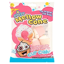 Ricky Joy Mellow Cone Strawberry Jelly Filled Marshmallow, Cup Cake, 3.53 Ounce