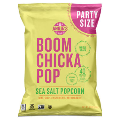 Angie's BOOMCHICKAPOP Sea Salt Popcorn, Gluten Free, Party Size, 6.7 oz., 6.7 Ounce