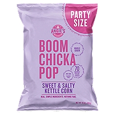 Angie's BOOMCHICKAPOP Sweet and Salty Kettle Corn Popcorn, Gluten Free, Party Size 10 oz., 10 Ounce