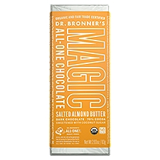 Dr. Bronner's Magic Salted Almond Butter All-One Dark Chocolate, 2.93 oz