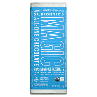 Dr. Bronner's Magic AllOne Chocolate, Roasted Whole Hazelnuts, 3.0oz