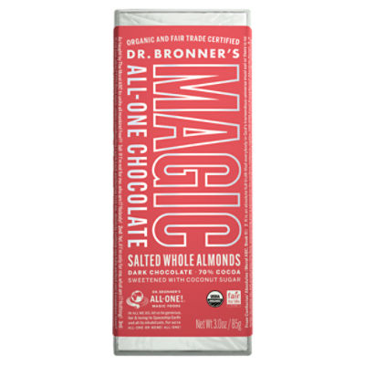 Dr. Bronner's Magic All-One Chocolate, Salted Whole Almonds, 3.0oz