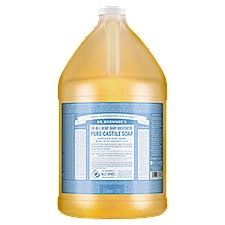 Dr. Bronner's 18-In-1 Hemp Baby Unscented Pure-Castile Soap, 1 gallon