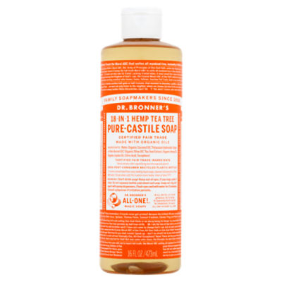 Dr. Bronner's 18in1 Hemp Tea Tree PureCastile Soap, 16 fl oz