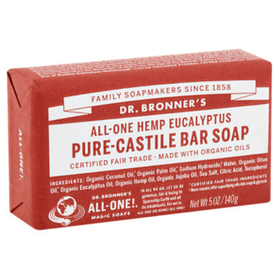 Dr. Bronner's All-One Hemp Eucalyptus Pure-Castile Bar Soap, 5 oz