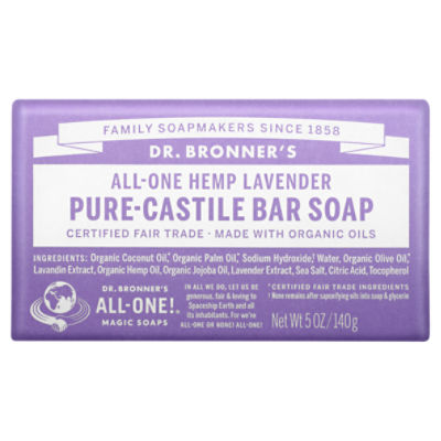 Dr. Bronner's Lavender Pure-Castile Bar Soap - 5oz