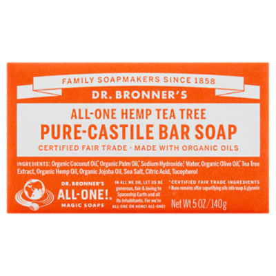 Dr. Bronner's AllOne Hemp Tea Tree PureCastile Bar Soap, 5 oz ShopRite