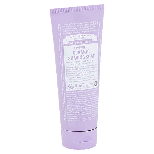 Dr. Bronner's Lavender Organic Shaving Soap, 7 fl oz