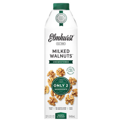 Elmhurst Unsweetened Milked Walnuts, 32 fl oz