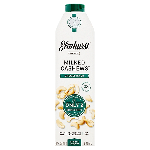 Elmhurst Unsweetened Milked Cashews, 32 fl oz