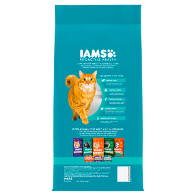 Iams proactive health weight & hairball store care adult indoor dry cat food