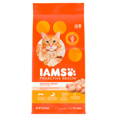 Iams Proactive Health Healthy Adult with Chicken Premium Cat Nutrition, 1+ Years, 7 lb
