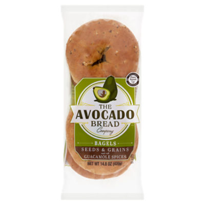 The Avocado Bread Company Seeds & Grains Bagels, 14.8 oz