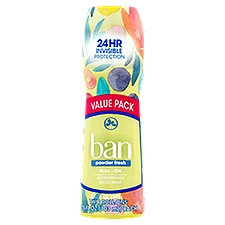 Ban Powder Fresh Roll - On Antiperspirant Deodorant Value Pack, 3.5 fl oz, 2 count