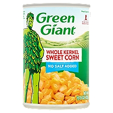 Green Giant No Salt Added Whole Kernel Sweet Corn, 15.25 oz, 15.25 Ounce