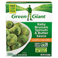 Green Giant Simply Steam Lightly Sauced, Baby Brussels Sprouts & Butter Sauce, 8 Ounce