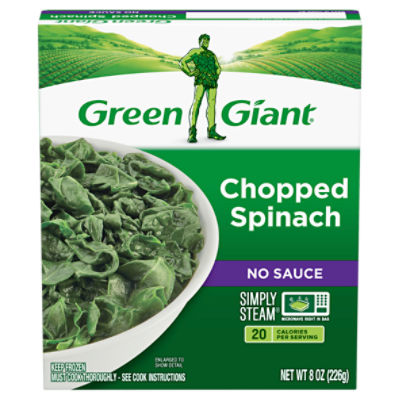Green Giant Simply Steam No Sauce Chopped Spinach, 8 oz