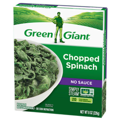 Green Giant Simply Steam No Sauce Chopped Spinach, 8 oz - Fairway