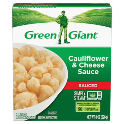 Green Giant Simply Steam Sauced Cauliflower & Cheese Sauce, 8 oz